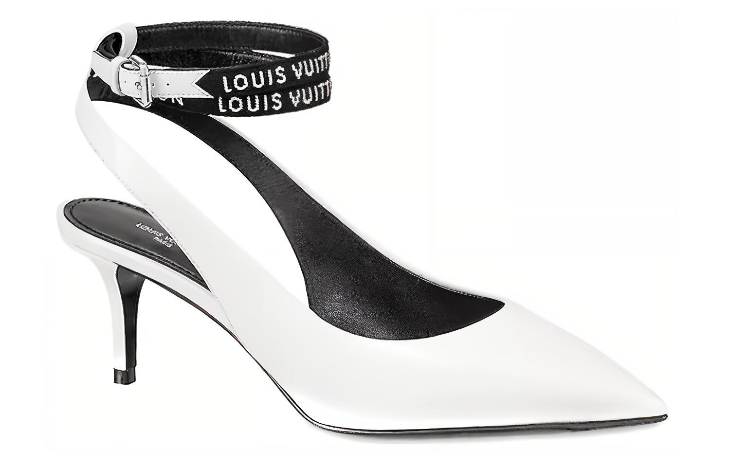 Order (W) Louis Vuitton Call Back ''Mirror Calfskin'' High Heel Weiß 1A4WXJ