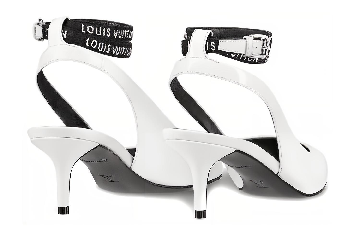 Purchase (W) Louis Vuitton Call Back ''Mirror Calfskin'' High Heel Weiß 1A4WXJ
