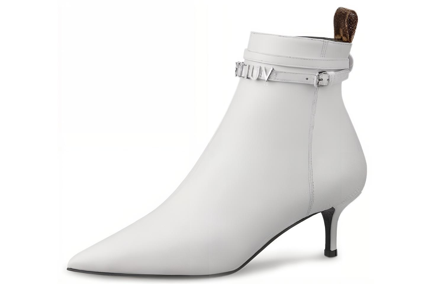 (Women) Louis Vuitton Call Back Ankle Boot 'White Calfskin' 1A5LAI