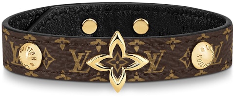 (Women) Louis Vuitton Canvas Metal Bracelet - Stylish Casual Fashion Accessory M6534E (Women) Louis Vuitton Canvas Metal Bracelet - Stylish Casual Fashion Accessory M6534E