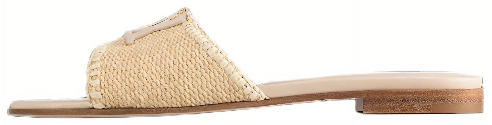 路易威登 Capri 拉菲草 方頭露趾一字拖鞋 女款 米色 Buy 路易威登 Capri 拉菲草 方頭露趾一字拖鞋 女款 米色