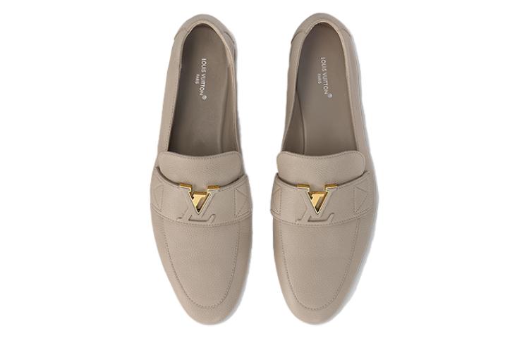 Shop (W) Louis Vuitton Capri ''Stijlvolle Comfortabele Loafer'' Beige 1AC9FG