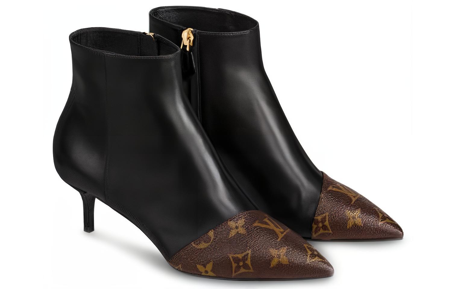 Lookbook (W) ルイヴィトン シェリー ポインテッド ジップブーツ (黒茶) 1A8834