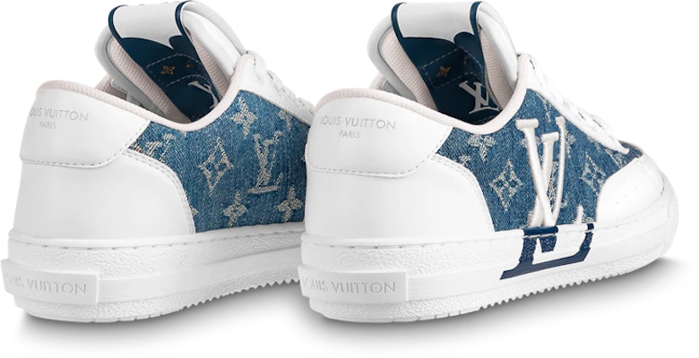 (W) Louis Vuitton Charlie Sepatu 'White Denim Monogram' 1AAW2A Lookbook (W) Louis Vuitton Charlie Sepatu 'White Denim Monogram' 1AAW2A