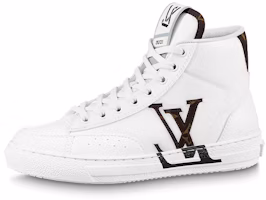 (Women) Louis Vuitton Charlie Ankle Sneakers 'White with Side Brown Logo' 1AADRJ (Women) Louis Vuitton Charlie Ankle Sneakers 'White with Side Brown Logo' 1AADRJ
