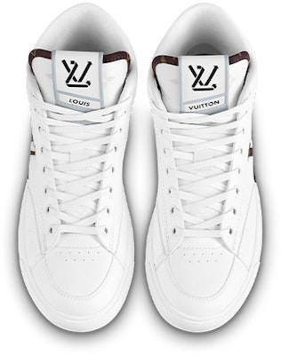 (W) Louis Vuitton Charlie Sepatu Ankle 'Putih dengan Logo Coklat di Sisi' 1AADRJ Lookbook (W) Louis Vuitton Charlie Sepatu Ankle 'Putih dengan Logo Coklat di Sisi' 1AADRJ