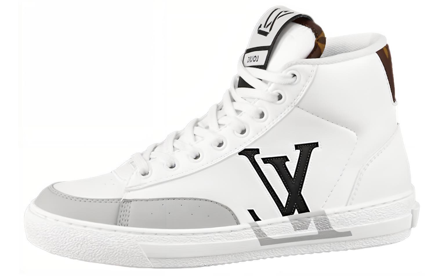 (Women) Louis Vuitton Charlie Ankle Sneakers 'White Grey Black' 1A9RYS