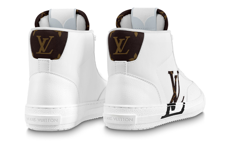 Purchase (W) Louis Vuitton Charlie Sepatu Ankle 'Putih dengan Logo Coklat di Sisi' 1AADRJ