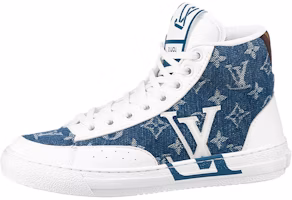 (Women) Louis Vuitton Charlie Ankle Sneakers 'White Denim Monogram' 1A9S5G (Women) Louis Vuitton Charlie Ankle Sneakers 'White Denim Monogram' 1A9S5G