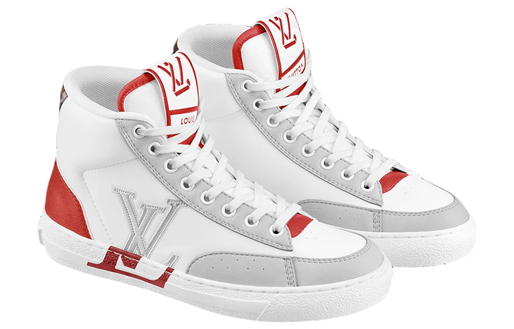 (W) LV Charlie Sneaker High 'White Red' 圖 3