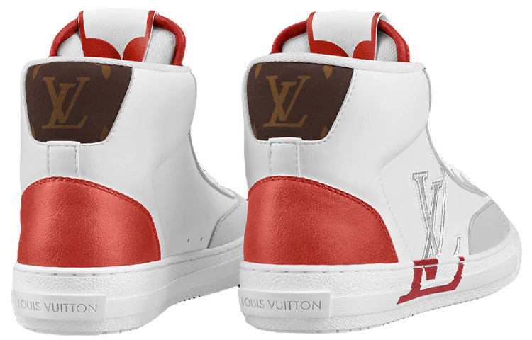 (W) LV Charlie Sneaker High 'White Red' 圖 4