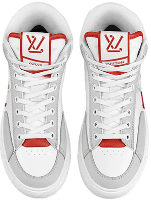 (W) Louis Vuitton Charlie Sneaker Alta ''Bianco Rosso'' 1A9S4K Purchase (W) Louis Vuitton Charlie Sneaker Alta ''Bianco Rosso'' 1A9S4K