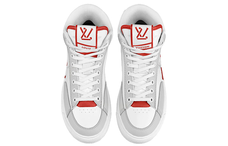 (W) LV Charlie Sneaker High 'White Red' 圖 5