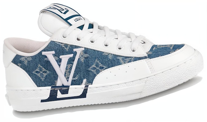 LOUIS VUITTON Charlie 印花 標飾 時尚板鞋 女款 白藍 Order LOUIS VUITTON Charlie 印花 標飾 時尚板鞋 女款 白藍