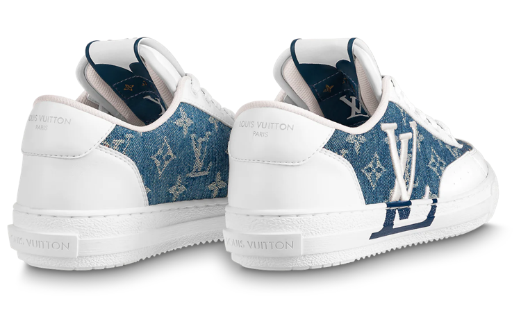 Shop (W) Louis Vuitton Charlie Sepatu 'White Denim Monogram' 1AAW2A