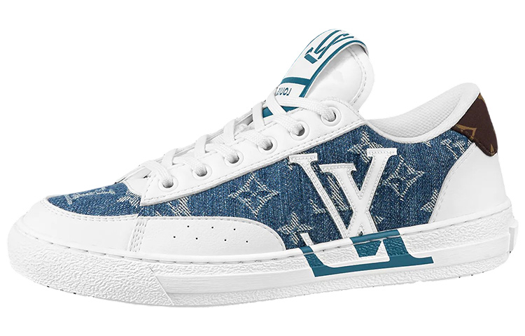 (Women) Louis Vuitton Charlie Sneakers 'White with Denim Monogram' 1A9S44