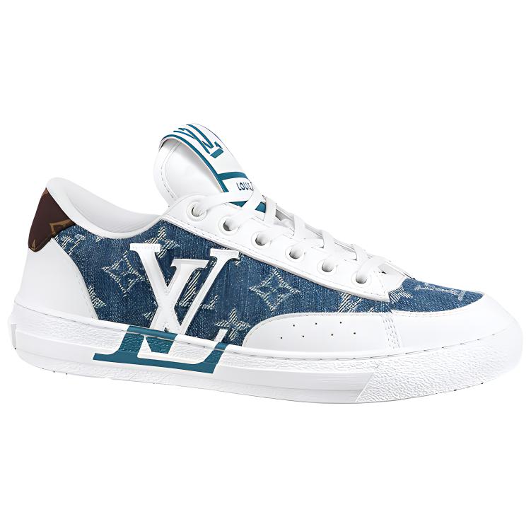 Order (W) Louis Vuitton Charlie Sepatu 'Putih dengan Motif Monogram Denim' 1A9S44