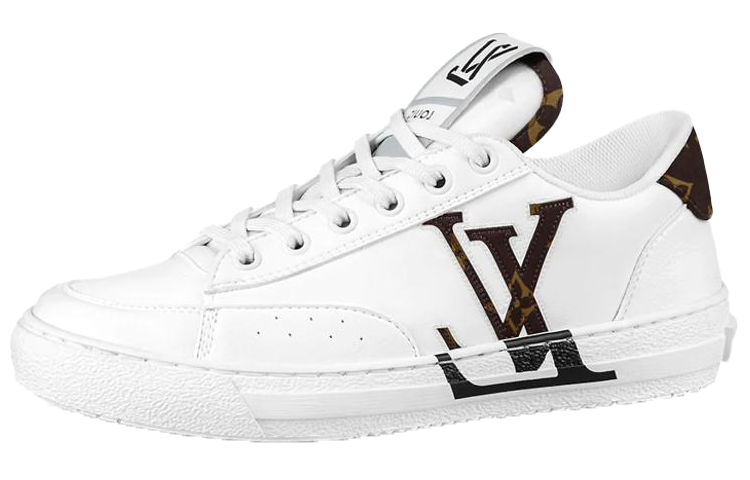 Order (W) Louis Vuitton Charlie Sneaker 'Putih dengan Logo Samping Cokelat' 1AADOW
