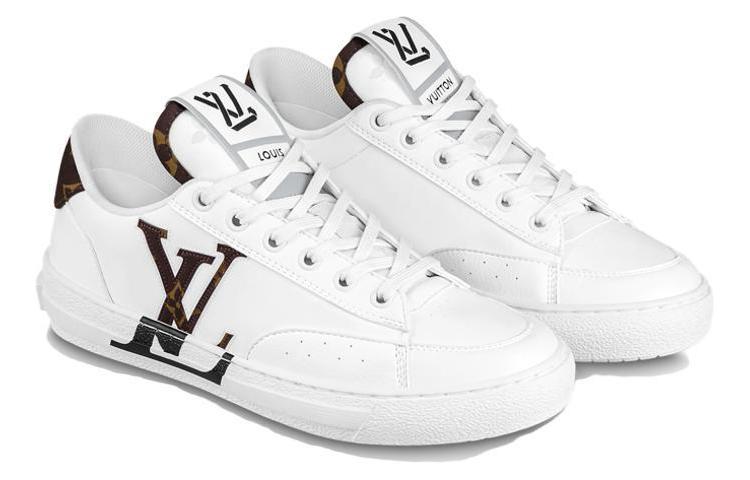 Lookbook (W) Louis Vuitton Charlie Sneaker 'Putih dengan Logo Samping Cokelat' 1AADOW
