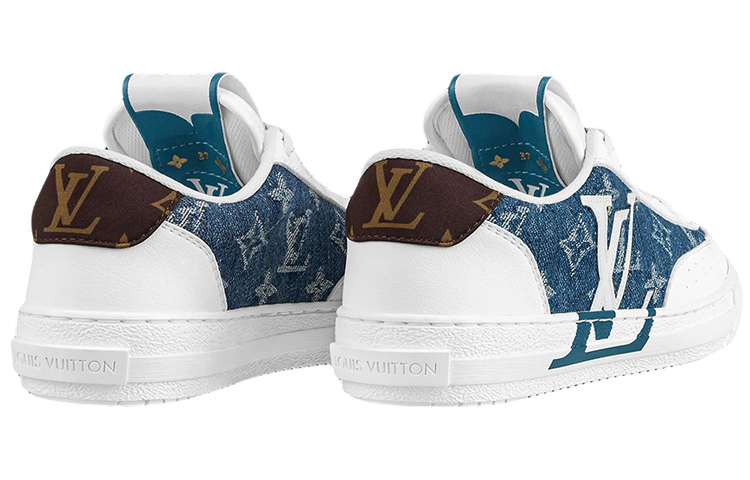 Shop (W) Louis Vuitton Charlie Sepatu 'Putih dengan Motif Monogram Denim' 1A9S44