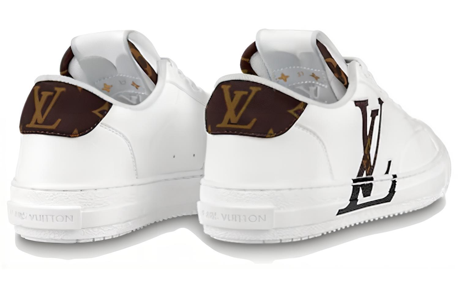 Shop (W) Louis Vuitton Charlie Sneaker 'Putih dengan Logo Samping Cokelat' 1AADOW