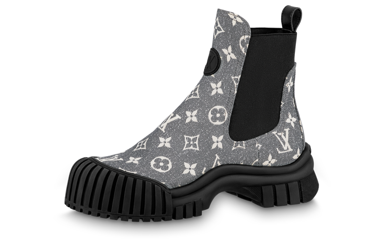 Buy LOUIS VUITTON 套穿 切爾西靴 女款 灰色