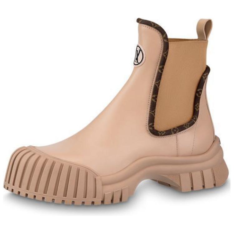 Buy (W) Louis Vuitton Chelsea Boot 'Ruby Beige' Beige Merah Tanah 1AB0EY