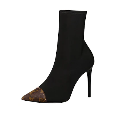 (W) LV Cherie Short Boot 'Black Fashion'