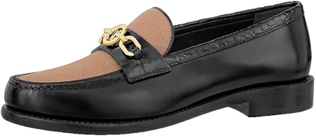 (Women) Louis Vuitton LV Chess Loafers 'Black Brown' 1A9CH4 (Women) Louis Vuitton LV Chess Loafers 'Black Brown' 1A9CH4