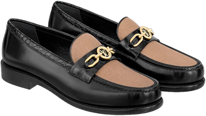 (Women) Louis Vuitton LV Chess Loafers 'Black Brown' 1A9CH4 Lookbook (Women) Louis Vuitton LV Chess Loafers 'Black Brown' 1A9CH4