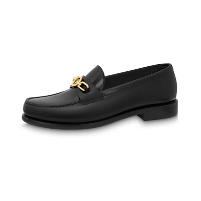 (W) LV Chess Flat Loafer Shoes 'Black'