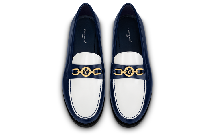 Shop (W) Scarpe Mocassini Louis Vuitton Chess Flat ''Blu'' 1ABIC2