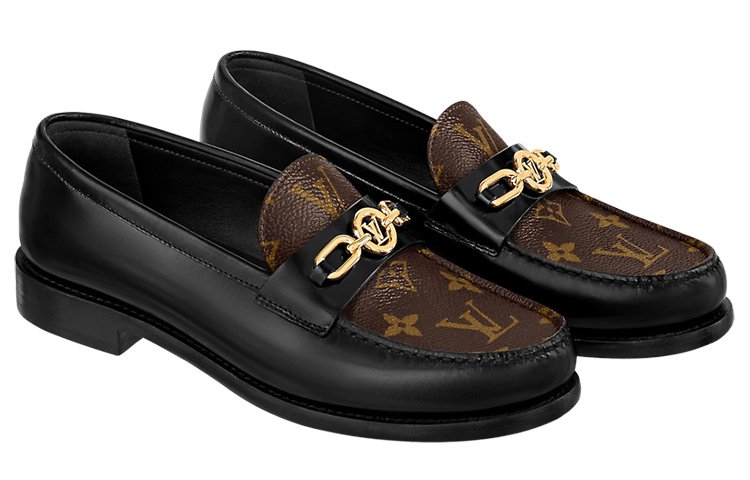 Lookbook (W) Louis Vuitton Chess Slipper ''Schwarz mit Braunem Monogramm'' 1ABPLA