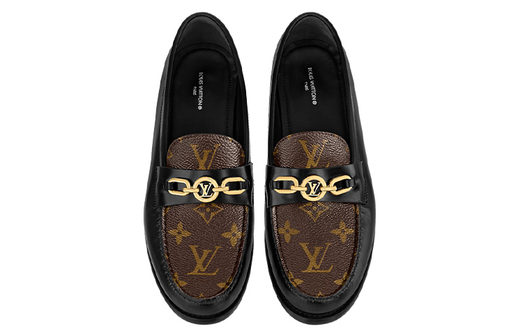 (W) LV Chess Flat Loafers 'Black with Brown Monogram' 圖 4