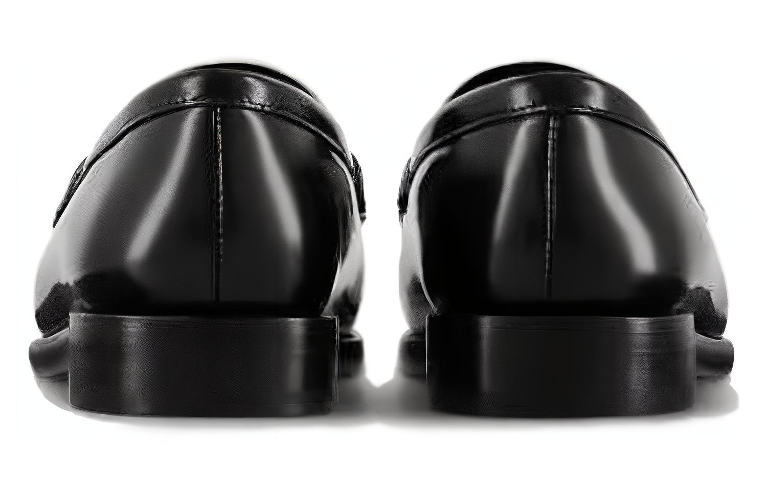 Purchase (W) Louis Vuitton Chess Leder Loafer Runde Spitze ''Schwarz'' 1ACKA4