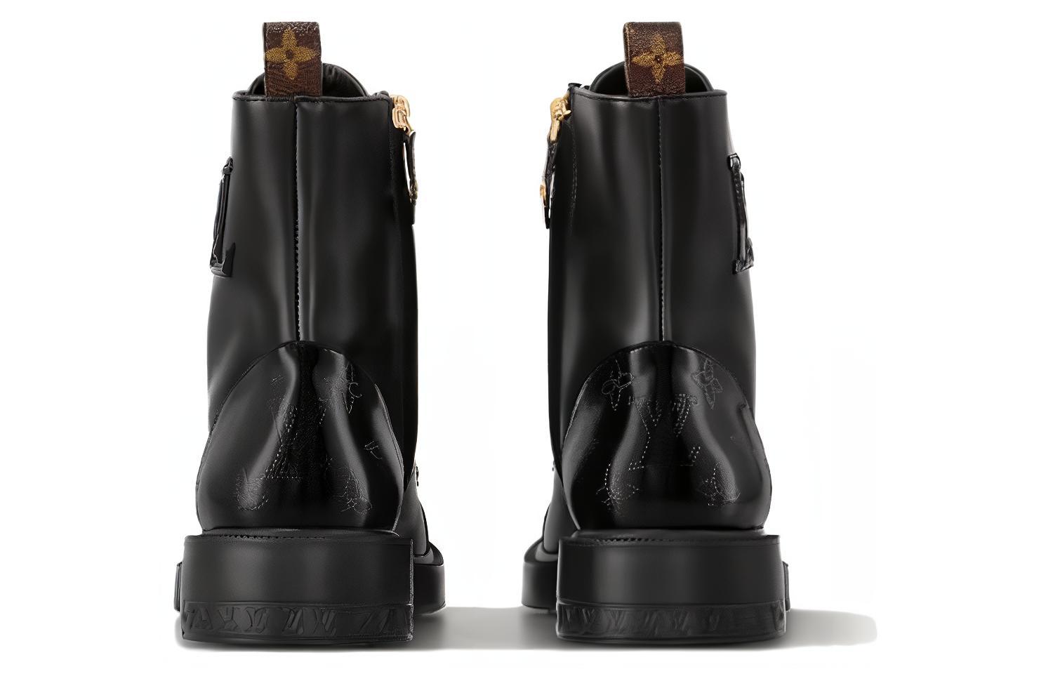 Shop (W) 路易威登黑色皮革Citizen短靴 1ACKF7