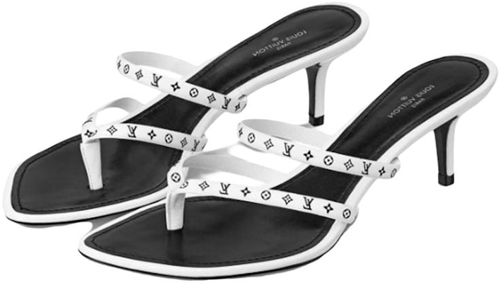 (W) ルイ・ヴィトン シチズンサテンレザー ハイヒールスライド (白) 1A7S3L Lookbook (W) ルイ・ヴィトン シチズンサテンレザー ハイヒールスライド (白) 1A7S3L