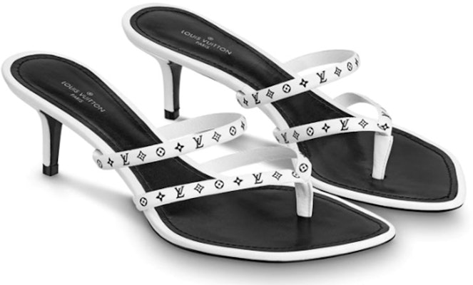 (W) ルイ・ヴィトン シチズンサテンレザー ハイヒールスライド (白) 1A7S3L Shop (W) ルイ・ヴィトン シチズンサテンレザー ハイヒールスライド (白) 1A7S3L