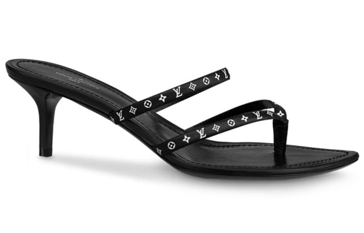 Order (W) Louis Vuitton Citizen Sandale ''Satin Kalbsleder Schwarz'' 1A7S3A
