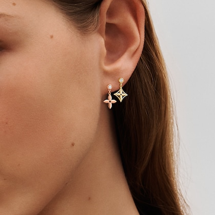 (Women) Louis Vuitton Classic Diamond Stud Earrings for Women - Jewelry Collection Q96168 圖 3