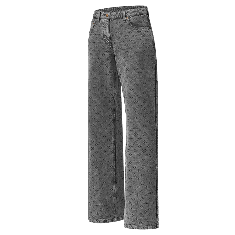 (Women) LOUIS VUITTON Classic Flared Black Denim Jeans 1AGBK5 圖 4