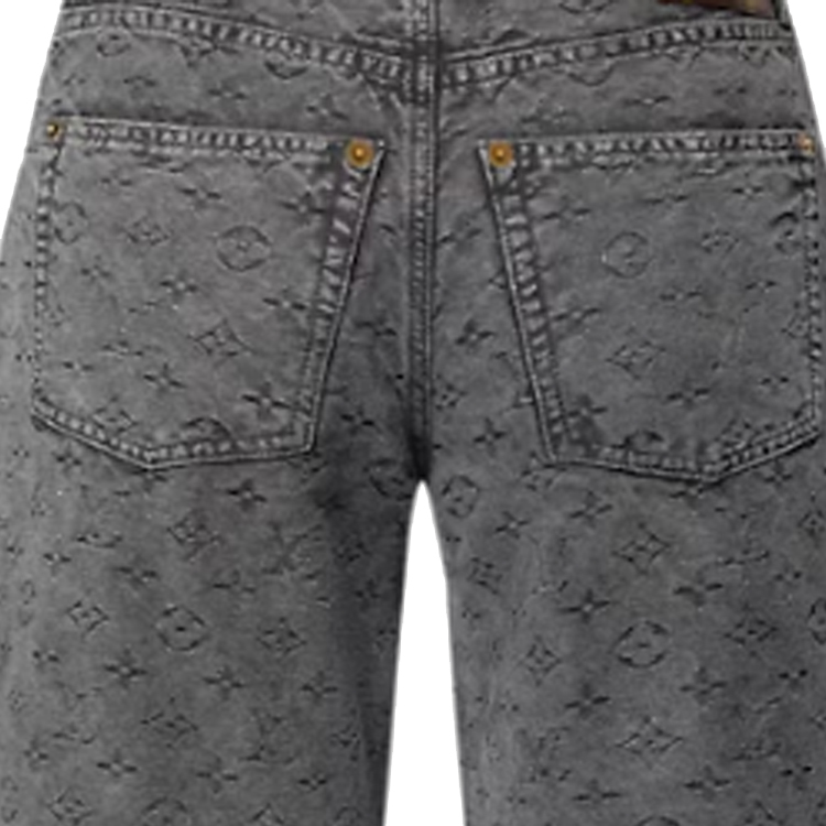 Purchase (Women) LOUIS VUITTON Classic Flared Black Jeans 1AGBK8