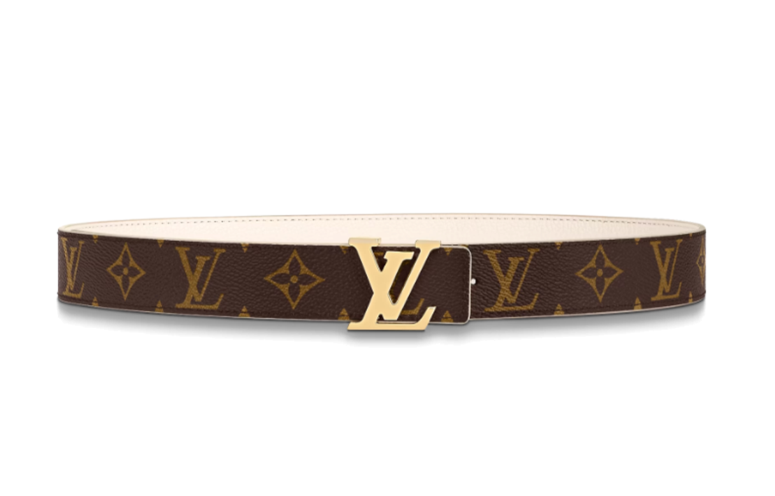(Women) Louis Vuitton Classic Monogram Reversible Leather Belt Brown 3cm Width Women M0597V