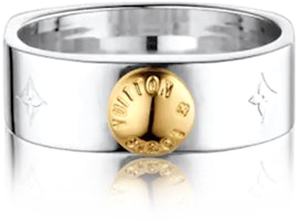 (Women) LOUIS VUITTON Classic Monogram Ring Silver Gold M00217/M00216 (Women) LOUIS VUITTON Classic Monogram Ring Silver Gold M00217/M00216