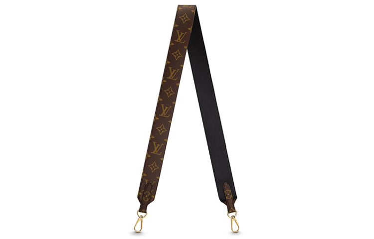 (Women) LOUIS VUITTON Classic Monogram Shoulder Strap Leather Charm Black/Brown J02288 圖 2