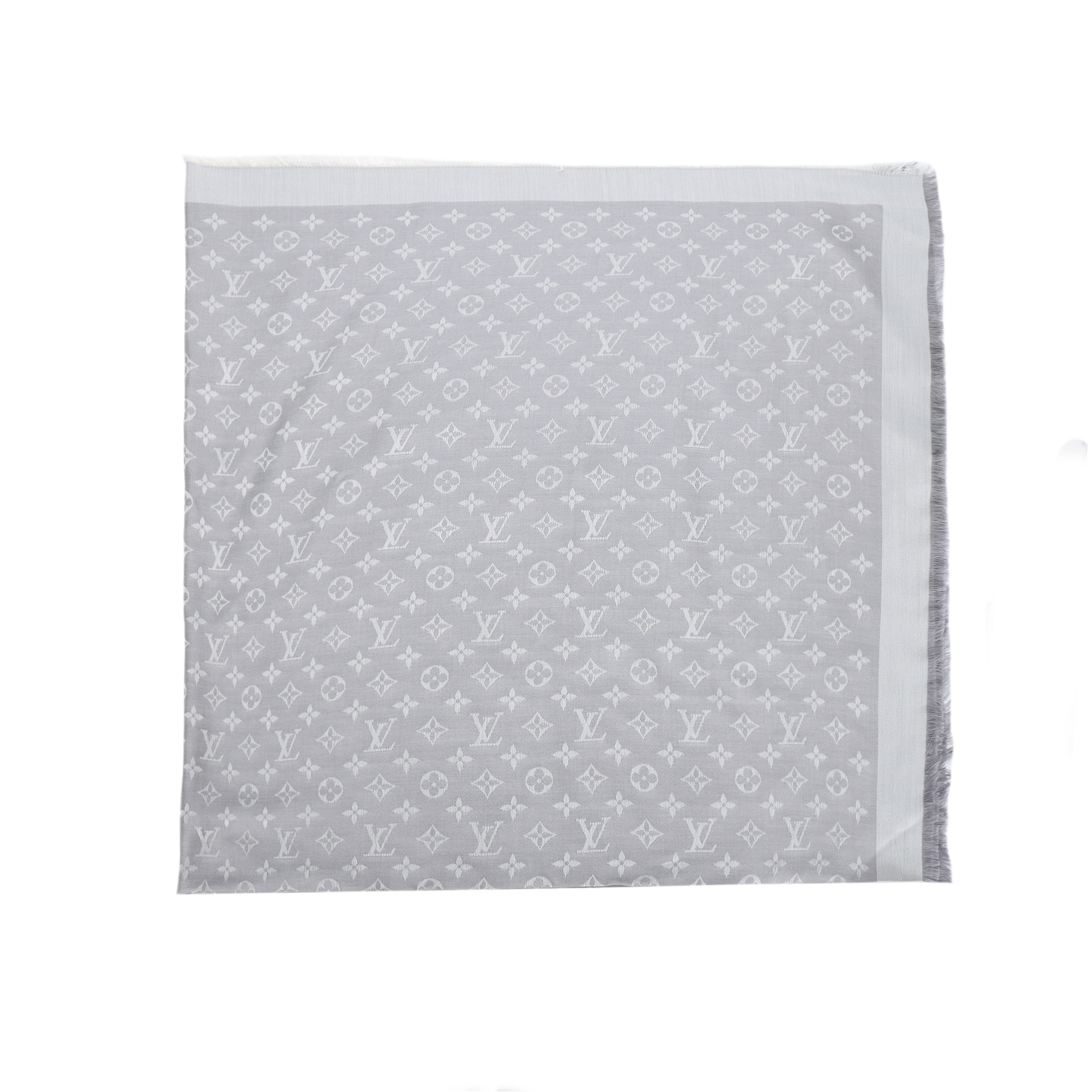 (Women) LOUIS VUITTON Classic Monogram Wool Cashmere Scarf for Women M70804