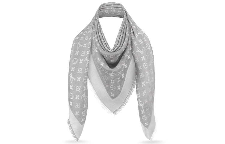 (Women) LOUIS VUITTON Classic Monogram Wool Cashmere Scarf for Women M70804 圖 2