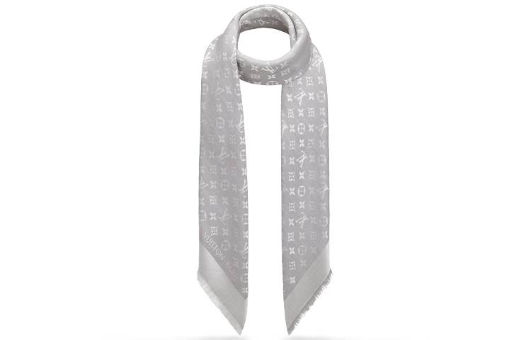 (Women) LOUIS VUITTON Classic Monogram Wool Cashmere Scarf for Women M70804 圖 3