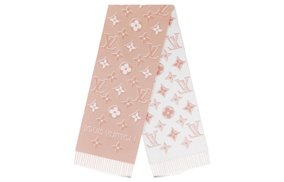 (Women) Louis Vuitton Classic Monogram Wool Scarf Pink . M78237 圖 2