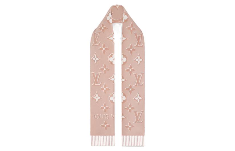 (Women) Louis Vuitton Classic Monogram Wool Scarf Pink . M78237 圖 3